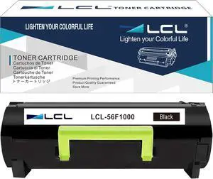 LCL Compatible Toner Cartridge Replacement for Lexmark 56F1000 MS321 MS321dn MS421 MS421dn MS421dw MS521 MS521dn MS621 MS621dn MS622 MS622de MX321 MX321adn MX321adw MX421 MX421ade (1-Pack Black)