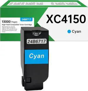 Ennovor 24B6717 XC4140 XC4150 XC4143 XC4153 Cyan High Yeild Remanufactured Toner Cartridge 24B6717 Replacement for Lexmark XC4140 XC4150 XC4143 XC4153 Printer(1 Pack, Cyan)