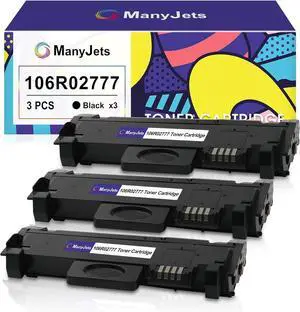 Ennovor Compatible 106R02777 Black Toner Cartridge Replacement for Xerox 106R02777 106R02775 Use for Xerox WorkCentre 3215 3215NI 3225 3225DNI Phaser 3260 3260DI 3260DNI 3052 Printer (Black,3-Pack)