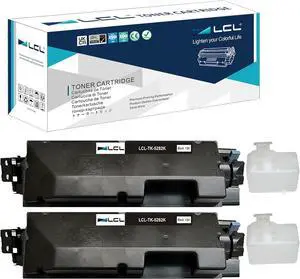 Ennovor LCL Compatible Toner Cartridge Replacement for Kyocera TK5282 TK-5282 TK5282K TK-5282K 1T02TW0US0 M6235cidn M6635cidn P6235cdn M6235 M6635 P6235 (2-Pack Black)