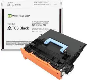 Ennovor T03 2725C001AA Black Toner Cartridge (with New Chip) Compatible for Canon ImageRunner Advance 525iF 525iFZ 615iF 615iFZ 715iF 715iFZ DX 527iF 527iFZ 617iF 617iFZ 717iF 717iFZ Printer