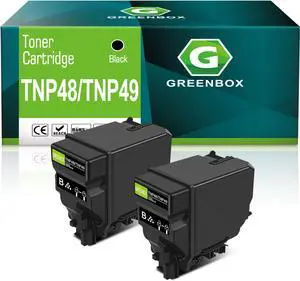 Ennovor GREENBOX Compatible TNP48 Toner Cartridge Replacement for Konica TNP48 A5X0130 TNP49 Toner for Minolta Bizhub C3350 C3850 C3850FS Printer (10,000 Pages, 2 Black)