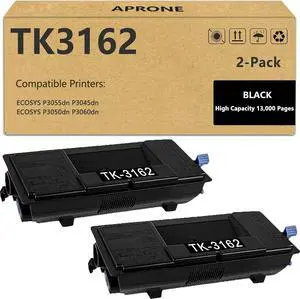 Ennovor TK3162 TK-3162 Toner Cartridge Compatible for TK-3162 1T02T90US0 for Kyocera ECOSYS P3055dn P3045dn P3050dn P3060dn High Capacity (13,000 Pages,2-Pack)
