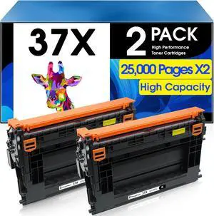 Ennovor MasaiMara 37X CF237X High Capacity Compatible Toner Cartridges Replacement for HP Enterprise M608dn M608n M609dn Enterprise Flow MFP M631h M632z M632 M632h M631 M631dn Printer (Black, 2-Pack)