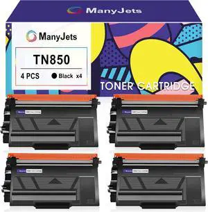 Ennovor TN850 Toner Cartridge (4-Pack) - Compatible for Brother TN-850/TN820 - Replacement for HL-L6200DW HL-L5200DW MFC-L5850DW MFC-L6800DW DCP-L5600DN Printers - Black