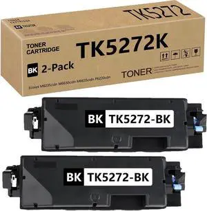 Ennovor TK-5272K TK5272K Toner Cartridge Compatible Replacement for Kyocera ECOSYS TK5272 TK-5272 for M6630cidn (1102TZ2US1) M6635cidn (1102V12US1) P6230cdn (1102TV2US1) Toner Kit Printer 2 Pack