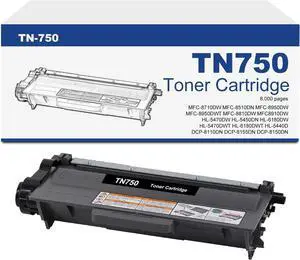 Ennovor TN750 Black High Yield Toner Cartridge Replacement for Brother TN-750 TN-720 TN720 for HL-5450DN HL-5470DW HL-6180DW MFC-8710DW MFC-8910DW MFC-8950DW Printers, 1 Pack