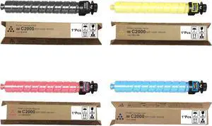 Ennovor IM C2000 IM C2500 Toner Cartridge Compatible for Ricoh IMC2000 IMC2500 842307 842308 842309 842310 Toner Cartridge High Yield Replacement for Lanier Savin IM C2000 IM C2500 Printer, 4-Pack