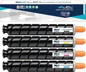 LCL Compatible GPR-36 GPR36 3782B003AA 3783B003AA 3784B003AA 3785B003AA NPG-52 EXV34 Toner Cartridge Replacement for Canon C2020 C2225i C2030 C2220 C2225 C2230 (4-Pack Black Cyan Magenta Yellow)