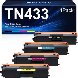 Ennovor TN433 Compatible Toner Cartridge Replacement for Brother TN433 TN431 TN-433 TN-431 Toner Cartridge 4 Pack for Brother HL-L8260CDW HL-L8360CDW MFC-L8610CDW MFC-L8900CDW HL-L9310CDW Printer