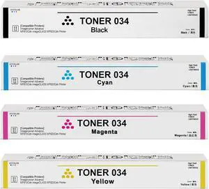 Ennovor CRG-034 034 Toner Cartridge Compatible for Canon CRG-034 Standard Yield 4-Color Toner Cartridge Set Replacement for Canon imagerunner Advance MF810Cdn MF820Cdn Printer