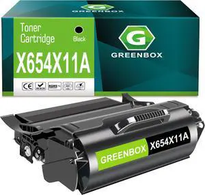 GREENBOX Remanufactured X654X11A Toner Cartridge High Yield Replacment for Lexmark X654X11A Toner Cartridge for X654de X656de X656dte X658de X658dfe X658dme X658dte Printer, 1-Pack, 36,000 Pages