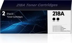 218A Toner Cartridges 2 Black Pack (with Chip) 218X 3201dw 3301fdw Compatible for HP 218A 218X Toner Cartridge for HP 218A 218x Color Laserjet Pro 3201dw MFP 3301cdw 3301fdw 3301sdw Printer (2 Black)