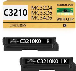 Ennovor C3210 Toner Cartridges 2 Pack (with Chip) Compatible with Lexmark C3210C0 C3210K0 C3210M0 C3210Y0 Toner Cartridges for C3224 C3326 MC3224 MC3326 Printer