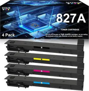 Ennovor Compatible 827A CF301A CF303A CF302A CF300A Toner Cartridge Replacement for Color Enterprise Flow MFP M880 M880z M880z+ M880z+ NFC Series Printer