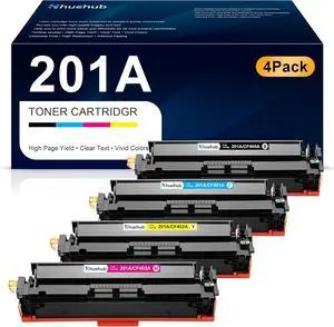 Ennovor 201A Toner Cartridge Replactment for HP 201A 201X CF400A CF401A CF402A CF403A Toner for Color Pro MFP M277dw M277n M277c6 M274n M252dw M252n Printer, (Black Cyan Magenta Yellow, 4 Pack)