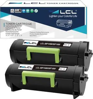 LCL Remanufactured 50F1H00 501H Toner Cartridge Replacement for Lexmark 501H 50F1000 for MS310 MS310dn MS312 MS312DN MS315 MS315dn MS410 MS410d MS410dn MS415 MS415DN MS510 MS610 (2 Black,5,000 Pages)