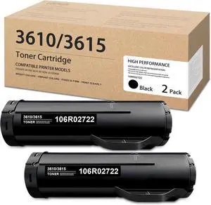 Phaser 3610/Workcentre 3615 Black High Capacity Toner Cartridge - Compatible 2 Pack 106R02722 Toner Replacement for Xerox Phaser 3610 3610N 3610DN 3610DNW WorkCentre 3615 3615DN 3615DNW Printer