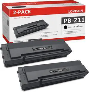 PB211 PB-211EV Toner Cartridge (2 Pack, Black) - Lovn Compatible PB-211 PB-211EV Toner Cartridge (Up to 2,100 Pages) Replacement for Pantum P2502W M6552NW M6550NW M6602NW M6600NW P2500W Printer