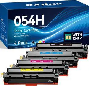 Ennovor Compatible 054 Toner Cartridge Set Replacement for Canon 054 054H Toner Cartridge Compatible with Color ImageClass MF644Cdw LBP622Cdw MF642Cdw MF641Cdw MF641Cw Printer (1B 1C 1M 1Y, 4 Pack)