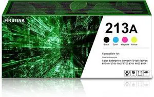 Ennovor High Yiled 213A Toner Cartridges 4 Pack 213A W2130A Replacement for LJ Color Enterprise 5700dn 6701dn 5800dn 6801dn 5700 5800 6700 6701 6800 6801 Printer