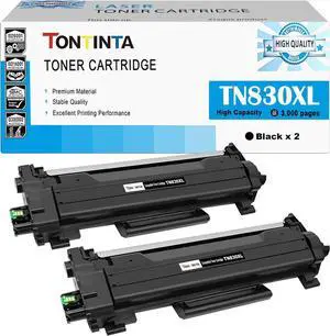 Ennovor TN830XL TN-830XL Compatible Toner Cartridges 2 Blacks High Capacity for Printer HL-L2400D L2405W L2420DW L2460DW L2865DW L2467DW DCP-L2640DW L2647DW L2760DW L2820DWXL MFC-L2900DW L2900DWXL