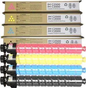 Ennovor IM C2000 IM C2500 Toner Cartridge IMC2000 IMC2500 842307 842310 842309 842308 Toner Replacement for Ricoh Savin Lanier IM C2000 IM C2500 Printer Toner (Black Cyan Magenta Yellow,4 Pack)