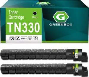 GREENBOX Compatible TN330 Toner Cartridge Replacement for Konica TN328 TN626 TN628 for Minolta Bizhub C250i C300i C360i Bizhub B300i B360i B450i C450i B550i C550i C650i Printer (2 Black, 28,000 Pages)