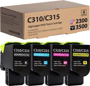 Ennovor C310 C315 Compatibe Toner Cartridge Replacement for Xerox C310 C315 006R04356 006R04357 006R04358 006R04359 for Xerox C310 C310DNI C310DNIM C315 C315DNI Laser Printer (4-Pack)