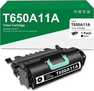 Ennovor Vylent T650A11A Toner Cartridge Replacement for Lexmark T650A11A Toner Cartridge T650n, T650dn, T652, T652n, T652dn, T654, T654n, T654dn Printer (7,500 Pages)