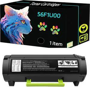 Ennovor High Yield 56F1U00 Toner Cartridges Compatible for Lexmark MS521dn MS621dn MS622de Printers, Print Clearly (1 Pack Black)