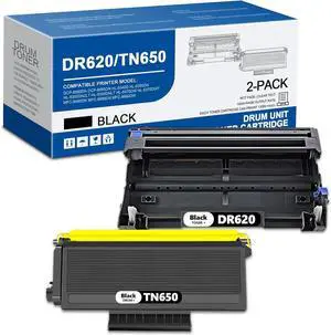 Ennovor TN650 DR620 Compatible Toner Cartridge & Drum Unit Replacement for TN650 TN580 TN-620 DR620 HL-5370DW HL-5250DN HL-5340D HL-5240 MFC-8480DN MFC-8860DN MFC-8890DW Printer (1 Drum, 1 Toner)