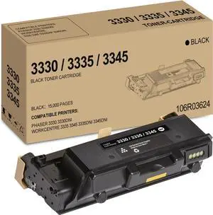 Ennovor 3330 3335 3345 Black Extra High Capacity Toner Cartridge Compatible for Xerox 106R03624 for Xerox Phaser 3330 3330DNI WorkCentre 3335 3345 3335DNI 3345DNI Printer, 1 Pack