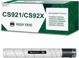 Ennovor CS92X CS921 Black Toner Cartridge Replacement for Lexmark 76C00K0 Toner Cartridge Replacement for Lexmark CS92x CX92x CS921 CX921DE CS923 CX920 CX921 CX922 CX923 CX924 Printer