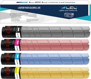 LCL Compatible TN321 High Yield Toner Cartridge Replacement for Konica Minolta Bizhub C224 C224e C284 C284e C364 C364e C7822 C7828 Series Printers | TN321K TN321C TN321M TN321Y Ink (4-Pack KCMY)