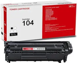 Ennovor 1 Pack 104 0263B001 Black Toner Cartridge: Compatible 104 0263B001 Replacement for Canon FAXPHONE L120 L90 imageCLASS MF4690 MF4100 Series D450 MF4150d MF4270dn Printer