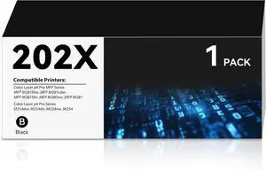 202X Black Toner Cartridges M281fdw M281cdw M254dw Toner Cartridge Replacement for HP 202X Black Toner Cartridges for Color Laser Pro MFP M281cdw M281fdn M280nw CF500X Color Laser Pro M254dn M254nw
