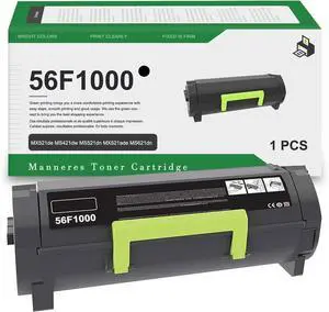 Ennovor 56F1000 High Yield Toner Cartridge (1-Pack) - Compatible 56F1000 Black Toner Cartridge Replacement for Lexmark MS621dn MS321dn MS421dn MX321adw MX521ade MS521dn Printer