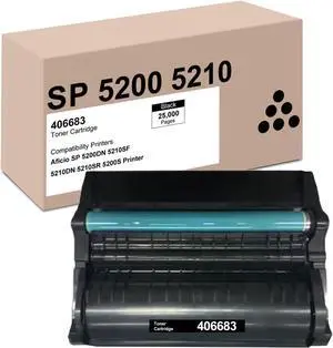 Ennovor BUEGOO SP 5200 Toner Cartridge Black SP5200 406683 Compatible with Aficio SP 5200 5200DN 5200S 5210 5210SF 5210DN 5210SR Printer| 1 Pack
