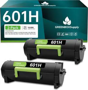 Ennovor Remanufactured 601H 60F1H00 Toner Cartridge High-Yield Replacement for Lexmark 601H 60F1H00 Toner for MX310 MX310dn MX410 MX410de MX510 MX510de MX610 MX610de Printer Ink (2-Pack)