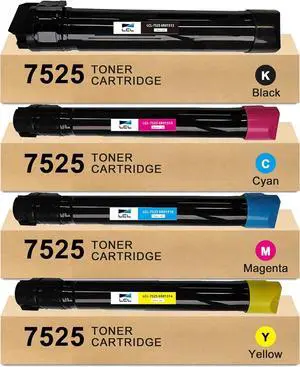 Ennovor 7525 High Yield Toner Cartridge Replacement for Xerox 006R01513 006R01514 006R01515 006R01516 for Xerox WorkCentre 7525 7845 7835 7530 7535 7545 7556 7830 7845 7855 Printers (KCMY 4-Pack)