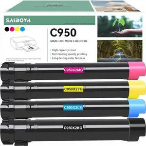 Ennovor C950 X950 Extra High-Yield Toner Cartridge Compatible for C950X2KG C950X2CG C950X2MG C950X2YG for C950 X950 C952 X952 X954 C950de X952dte X950de X954dhe Printers (4Pack)