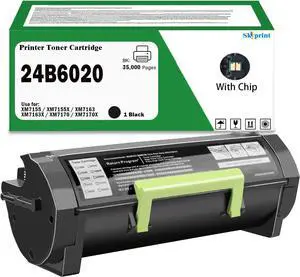Ennovor 24B6020 Toner Cartridge Black Compatible with Lexmark XM7155 XM7155X XM7163 XM7163X XM7170 XM7170X Printers.35,000 Pages