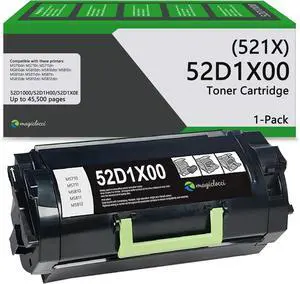 Ennovor 52D1X00 Extra High Yield Toner Cartridge (45,500 Pages) Replacement for Lexmark 521H 521 Toner for 52D1H00 52D1X00 52D1000 Toner Cartridge MS710, MS711, MS810, MS811, MS812 Series Printer