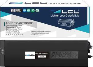 Ennovor LCL Compatible Toner Cartridge Replacement for Sharp MX-50 MX-50NT MX-50NTBA MX-50NT-BA MX-4100N MX-4101N MX-5000N MX-5001N (1-Pack Black)