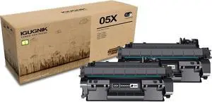 Ennovor 2-Pack 05X CE505XD High Yield Black Toner Cartridge(with chip), Replacement for HP 05X CE505XD for P2055 (CE456A) P2055d (CE457A) P2055d (CE457A) P2055x (CE460A) Printer