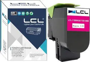 Ennovor LCL Remanufactured Toner Cartridge Replacement for Lexmark 71B0H30 71B1HM0 CS417 CS417dn CX417 CX417de CS517 CS517de CX517 CX517de 3500Pages (1-Pack Magenta)