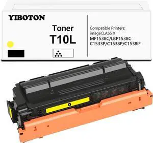 Ennovor T10 T10L Yellow Toner Cartridge Replacement 4563C001 Toner (with New Chip) for Color imageCLASS X LBP1538C MF1538C C1533P C1538P C1538iF Printers(1 Pack)