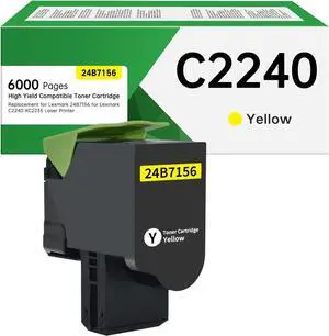 Ennovor C2240 XC2235 24B7156 Yellow High Yield Compatible Toner Cartridge Replacement for Lexmark 24B7156 for Lexmark C2240 XC2235 Laser Printer (High Yeild, 1-Pack)