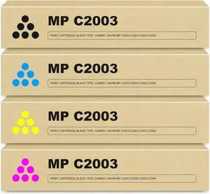 MPC2503 MP C2003 Toner Cartridge High Yield Compatible MPC2003 Toner Replacement for Ricoh MP C2503 Toner Cartridge for MPC2003 MPC2503 MPC2004 MPC2004ex MPC2504 MPC2504ex 841918 841919 841920 841921